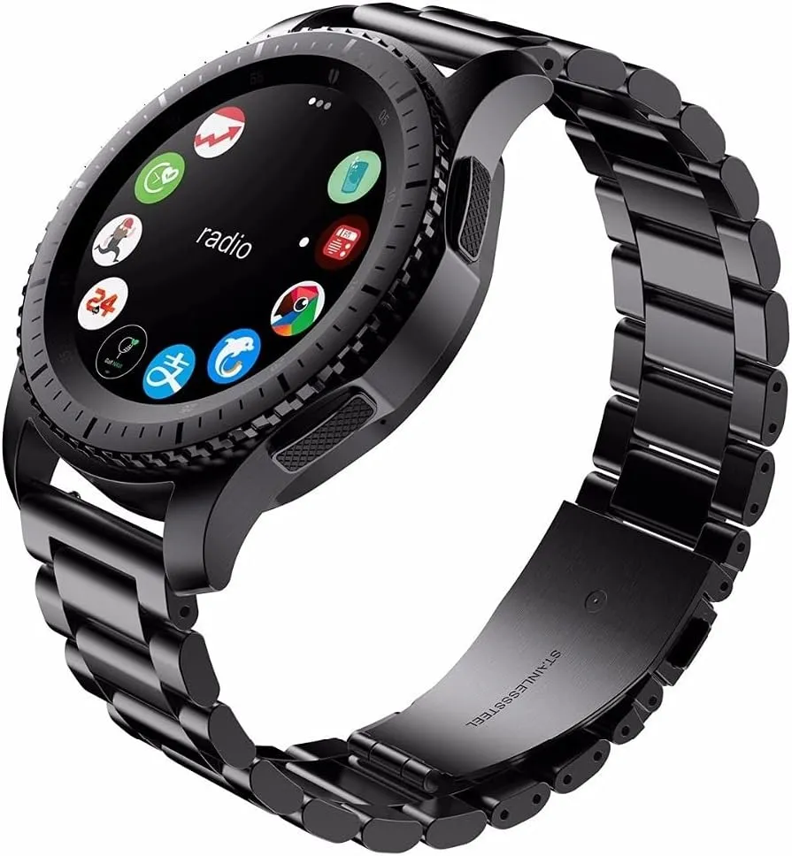 Replacement Watch-Band 20mm Stainless Steel Strap Bracelet Watch Wriststrap(D)