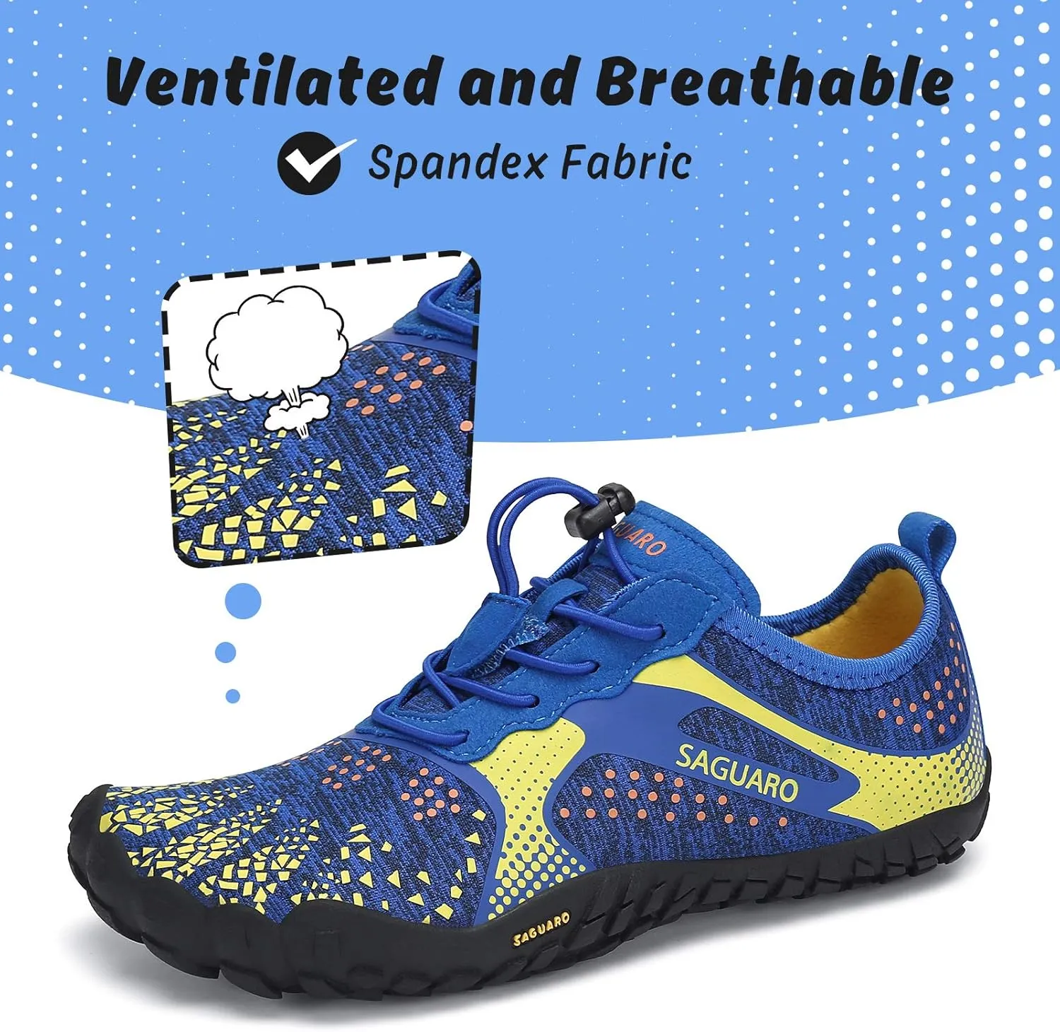 SAGUARO Kids' Barefoot Shoes Boys Girls Quick Dry Aqua Athletic Sneakers Lightweight Sport Footwear Toddler Water Shoes