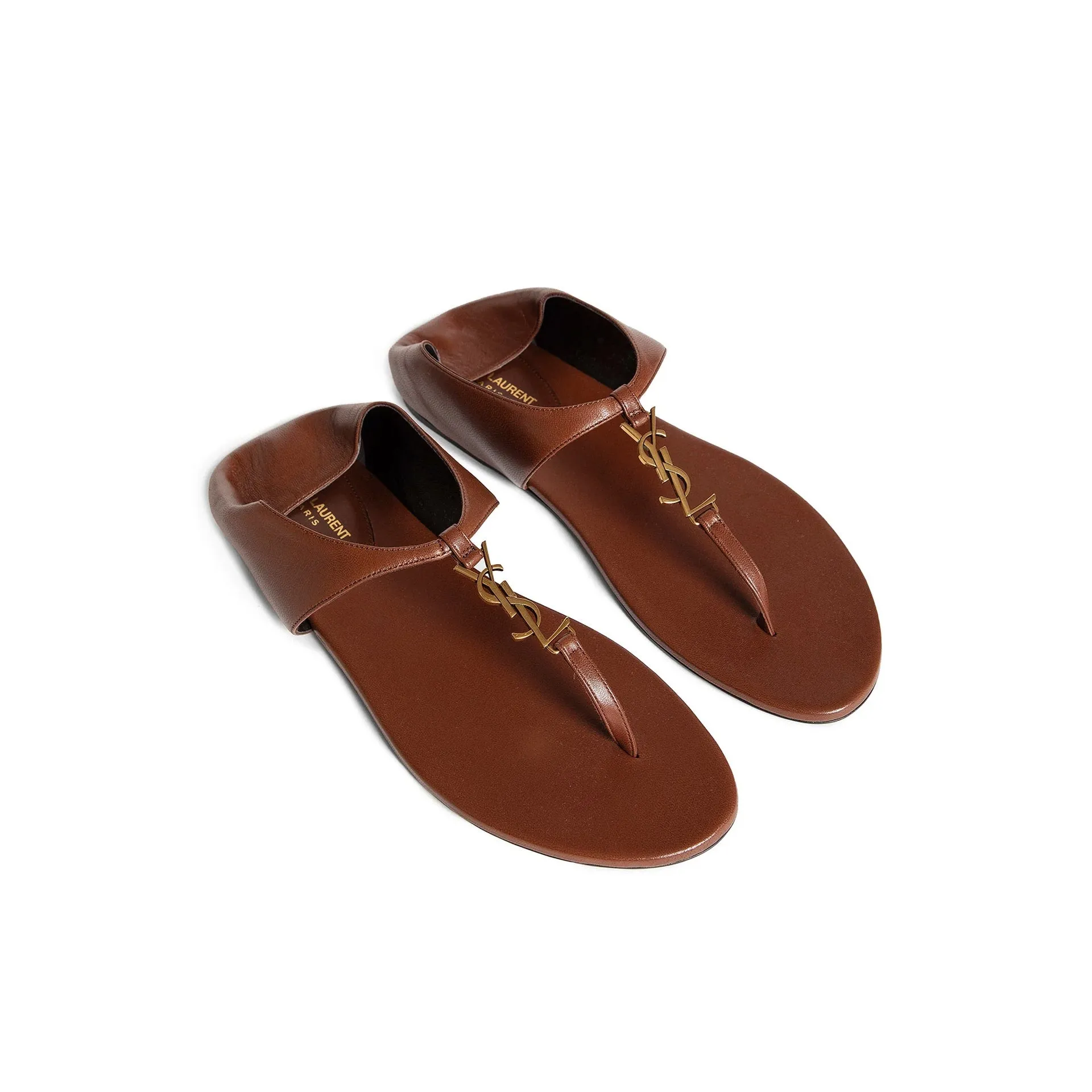 Saint Laurent Cassandra Logo Plaque Sandals