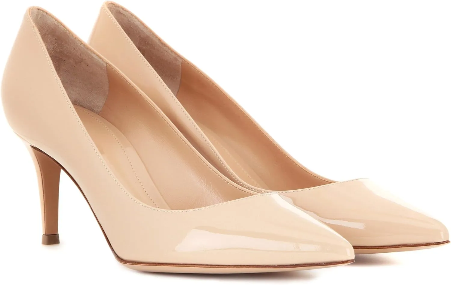 SAMMITOP Women's 6.5cm Classic Kitten Heel Pumps Pointed Toe Mid Heel Dress Shoes