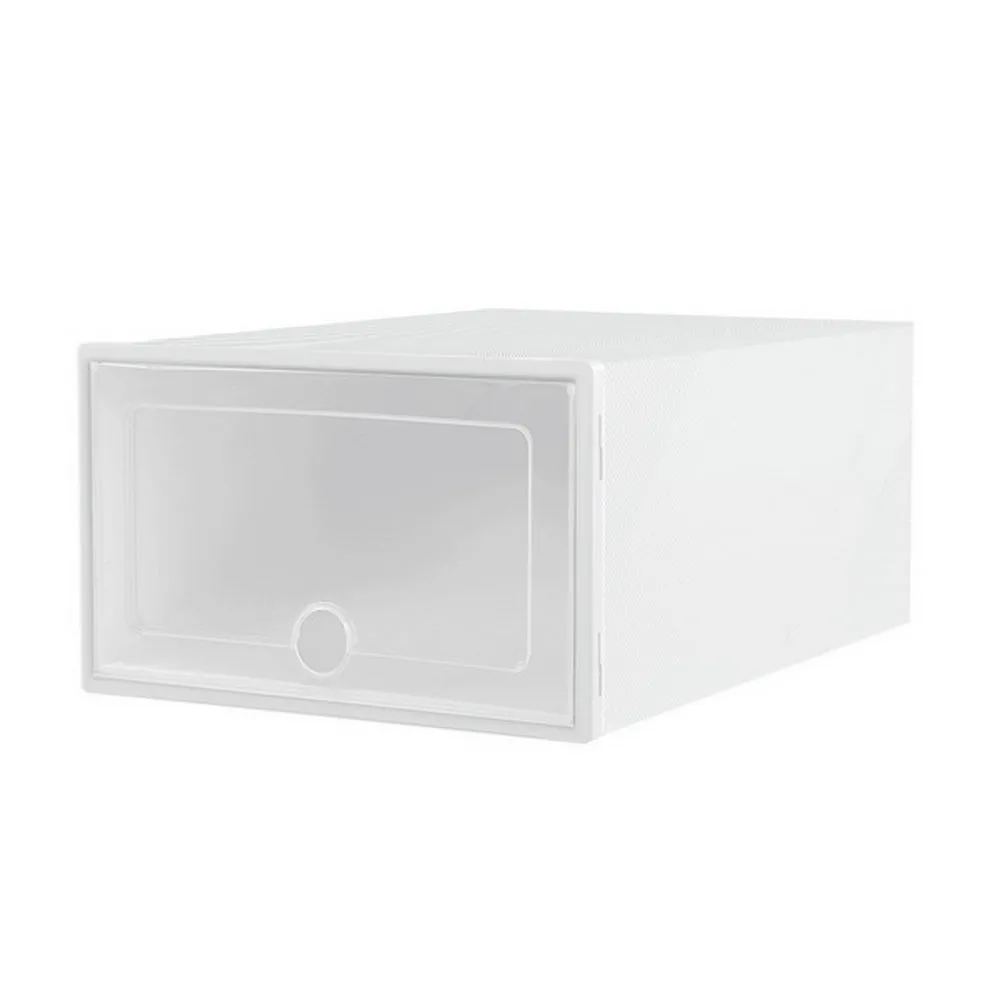 Shoe Box Rack DIY Set of 12 Stackable White Abel