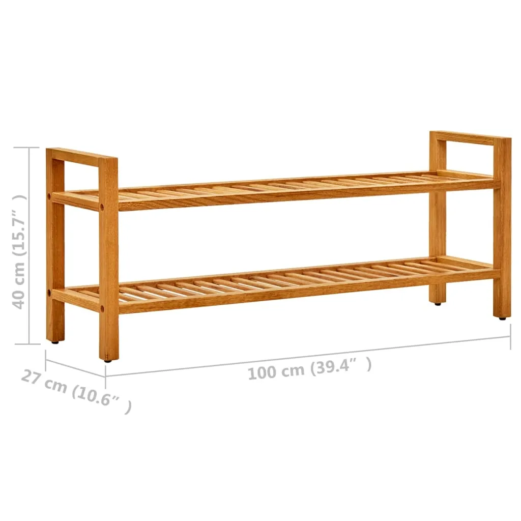 Shoe Rack Shoe Storage Organizer Shoe Shelf for Closet Solid Oak Wood