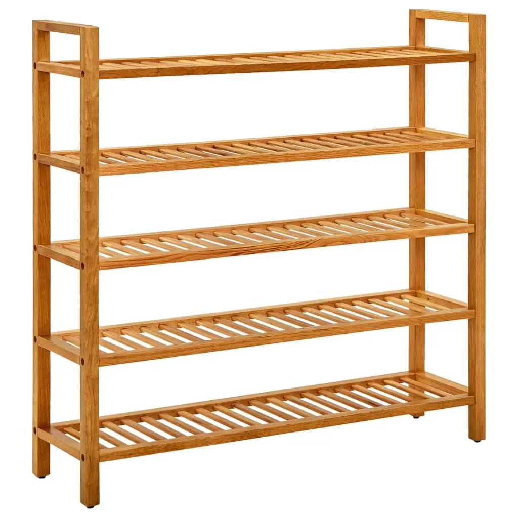 Shoe Rack Shoe Storage Organizer Shoe Shelf for Closet Solid Oak Wood