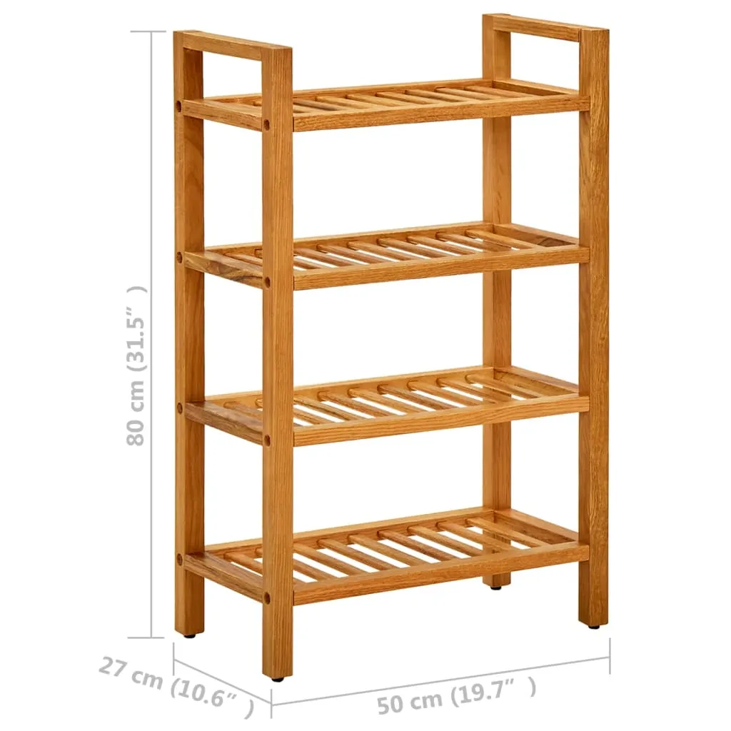 Shoe Rack Shoe Storage Organizer Shoe Shelf for Closet Solid Oak Wood
