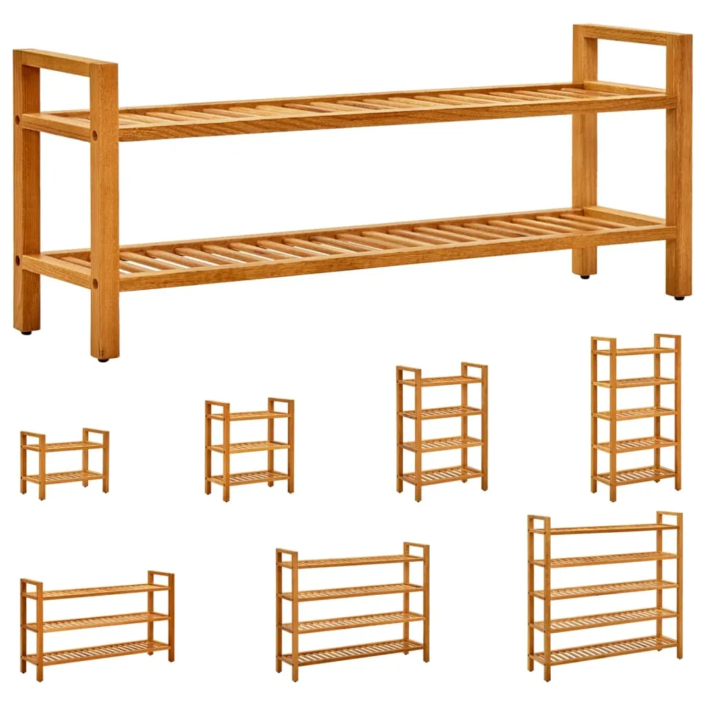 Shoe Rack Shoe Storage Organizer Shoe Shelf for Closet Solid Oak Wood