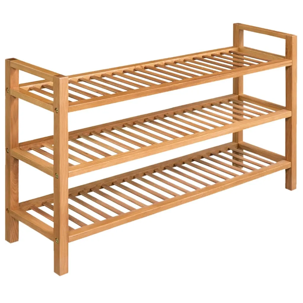 Shoe Rack Shoe Storage Organizer Shoe Shelf for Closet Solid Oak Wood