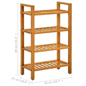 Shoe Rack Shoe Storage Organizer Shoe Shelf for Closet Solid Oak Wood