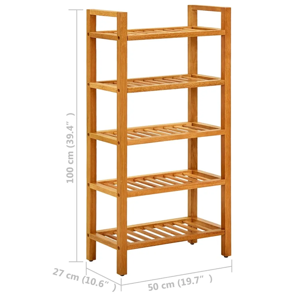 Shoe Rack Shoe Storage Organizer Shoe Shelf for Closet Solid Oak Wood
