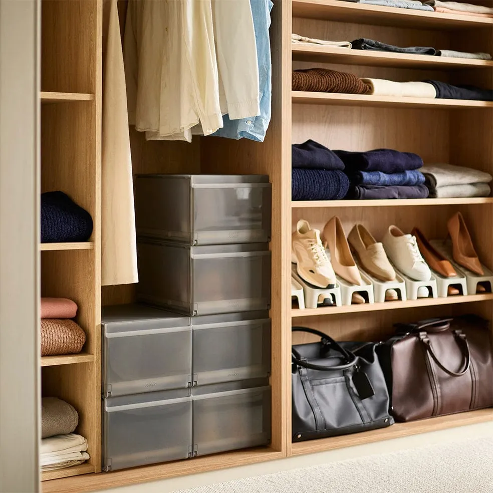ShoeCase 6-piece Shoe Storage Box Grey