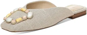 Slip Sam Squared Mules Lavina 4 Buckle Convenient Natural Secure delivery On Toe Edelman Fashion Detail