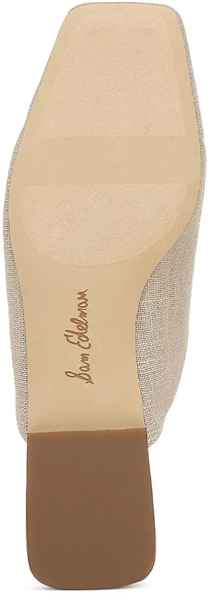 Slip Sam Squared Mules Lavina 4 Buckle Convenient Natural Secure delivery On Toe Edelman Fashion Detail