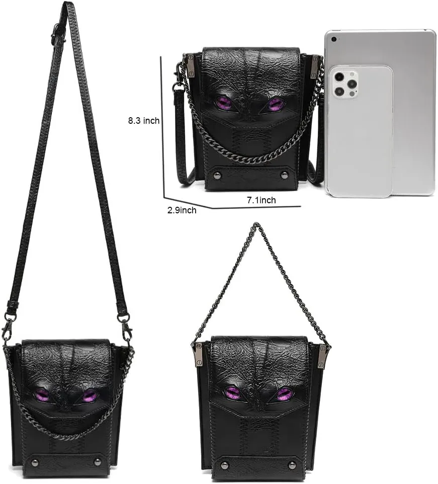 Small Crossbody Bag Shoulder Purse Leather Belt Pouch Travel Phone Holder Punk Medieval Vintage Festival Costume Accessory
