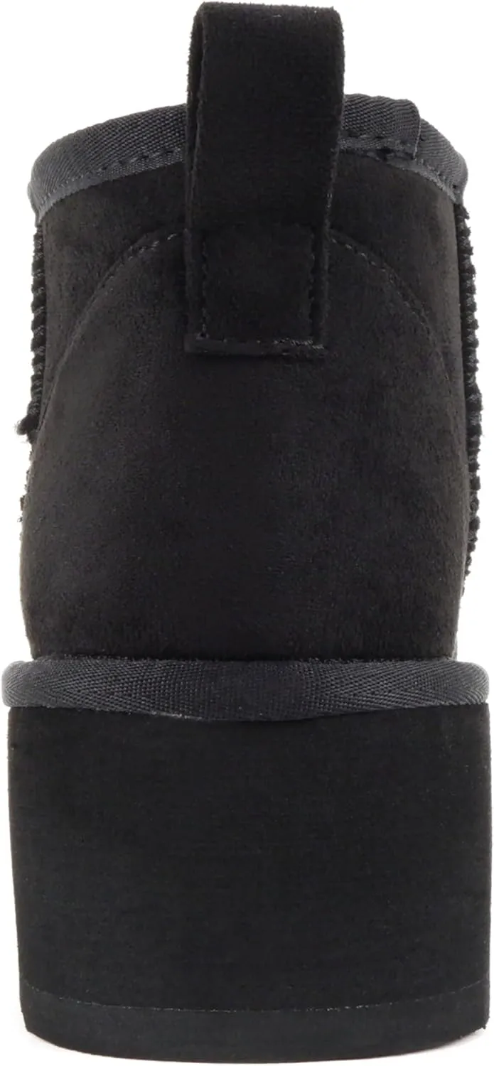 Soda “Benji” ~ Women Round Toe Flatform Sherpa-lined Ankle Bootie