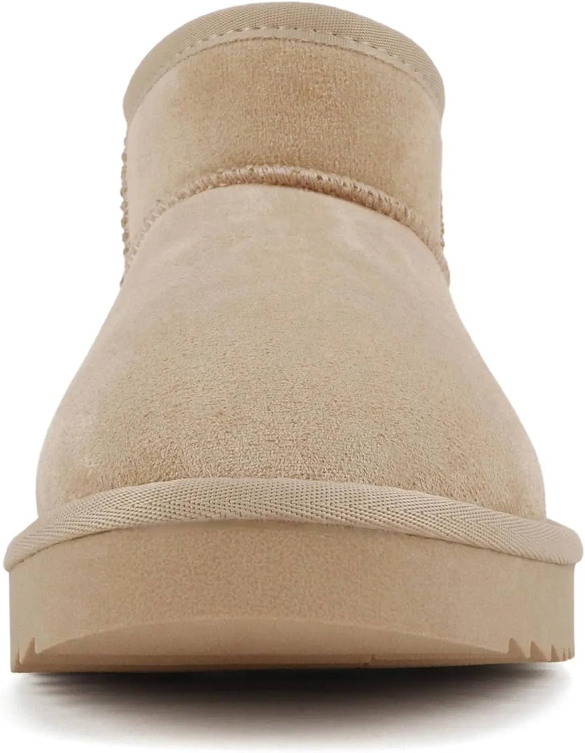 Soda “Mutual/Mute” ~ Women Round Toe Lug Sole Low Flatform Sherpa-lined Ankle Bootie