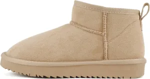 Soda “Mutual/Mute” ~ Women Round Toe Lug Sole Low Flatform Sherpa-lined Ankle Bootie
