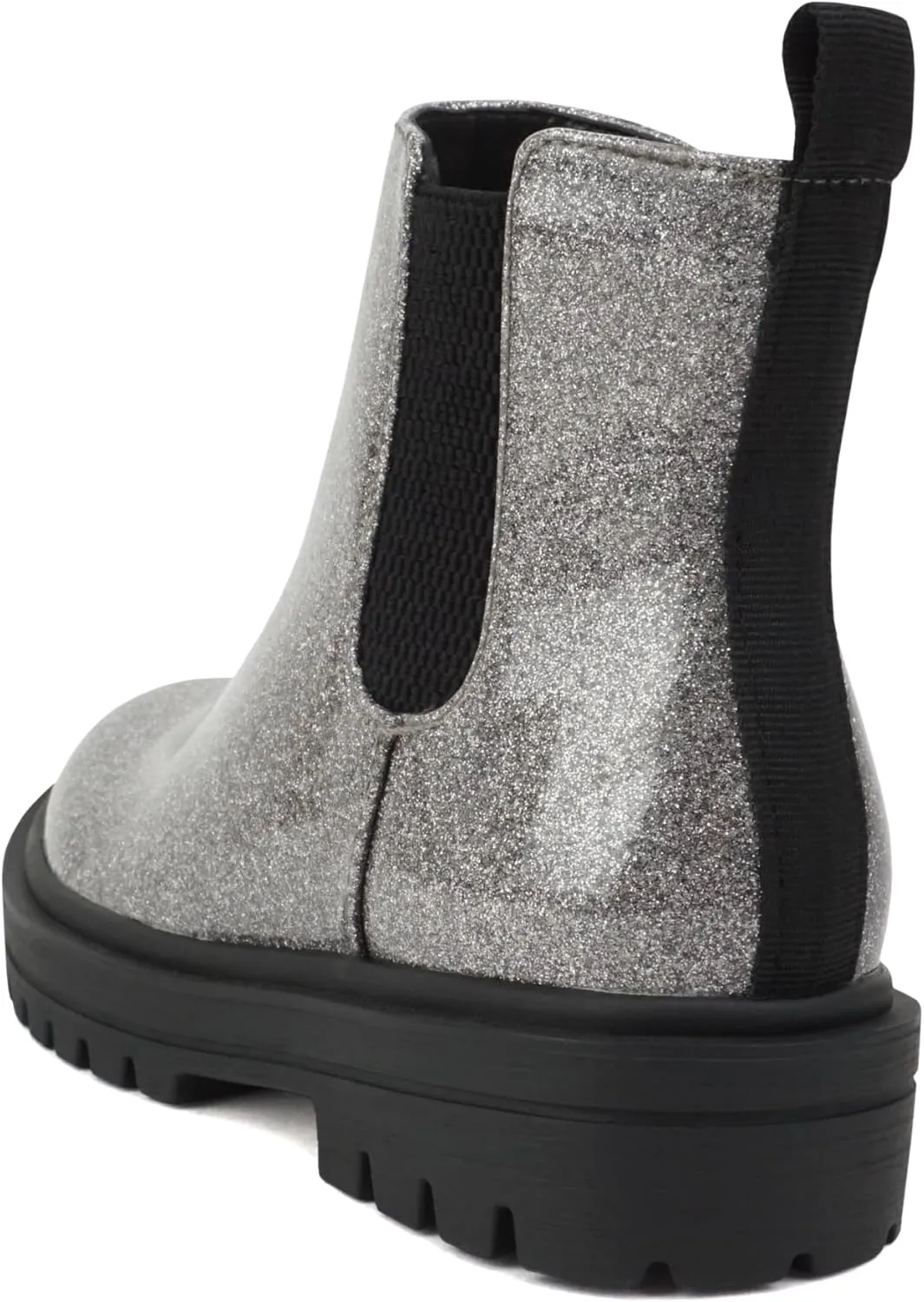 Soda “PILOT-2” ~ Little Kids/Children/Girls Lug Sole Elastic Gore Low Heel Chelsea Fashion Ankle Bootie w/Side Zipper
