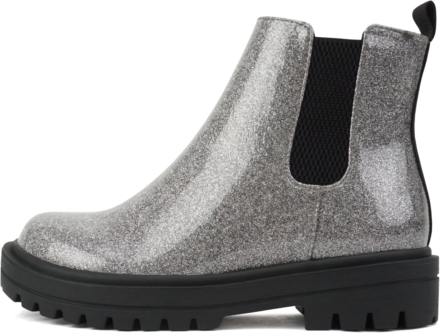 Soda “PILOT-2” ~ Little Kids/Children/Girls Lug Sole Elastic Gore Low Heel Chelsea Fashion Ankle Bootie w/Side Zipper