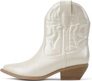 Soda RIGGING ~ Women Western Stitched Pointe Toe Low Heel Ankle Mid Shaft Boots