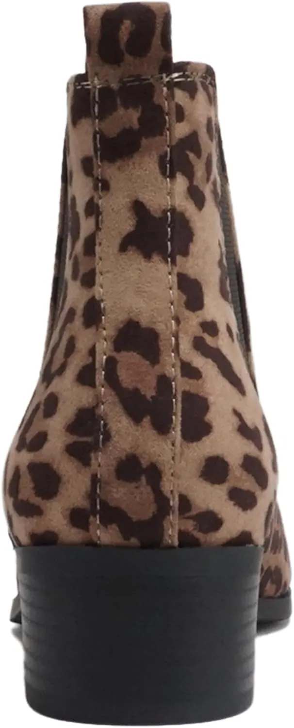 Soda TEAPOT ~ WOMEN STACK LOW BLOCK HEEL CHELSEA FASHION ANKLE BOOTIE W/DOUBLE ELASTIC GORE