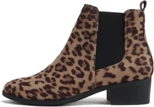 Soda TEAPOT ~ WOMEN STACK LOW BLOCK HEEL CHELSEA FASHION ANKLE BOOTIE W/DOUBLE ELASTIC GORE