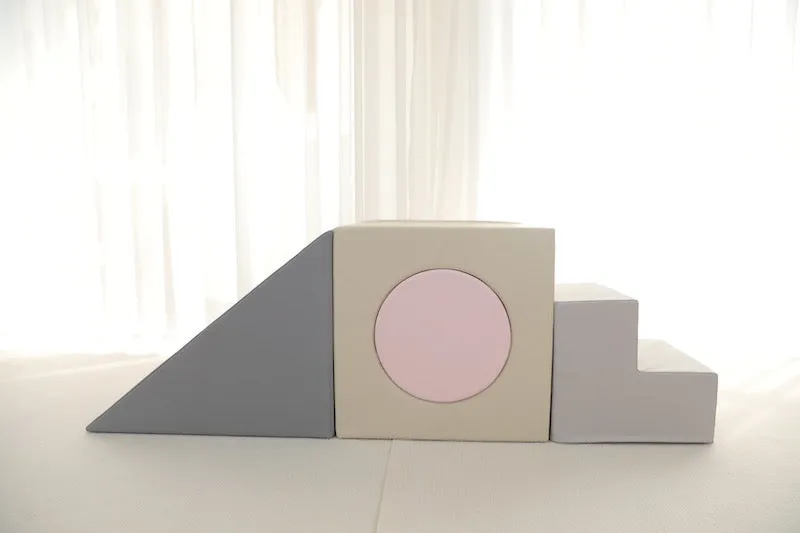 Soft Play Step, Slide and Roll pink NEW SIZE