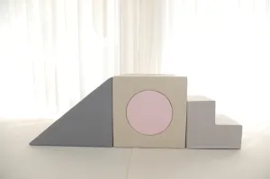 Soft Play Step, Slide and Roll pink NEW SIZE