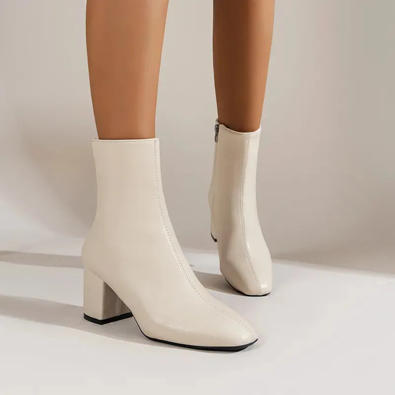 Sophisticated Chic Heel Ankle Boots