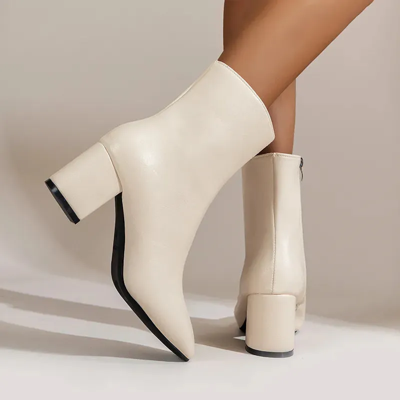 Sophisticated Chic Heel Ankle Boots