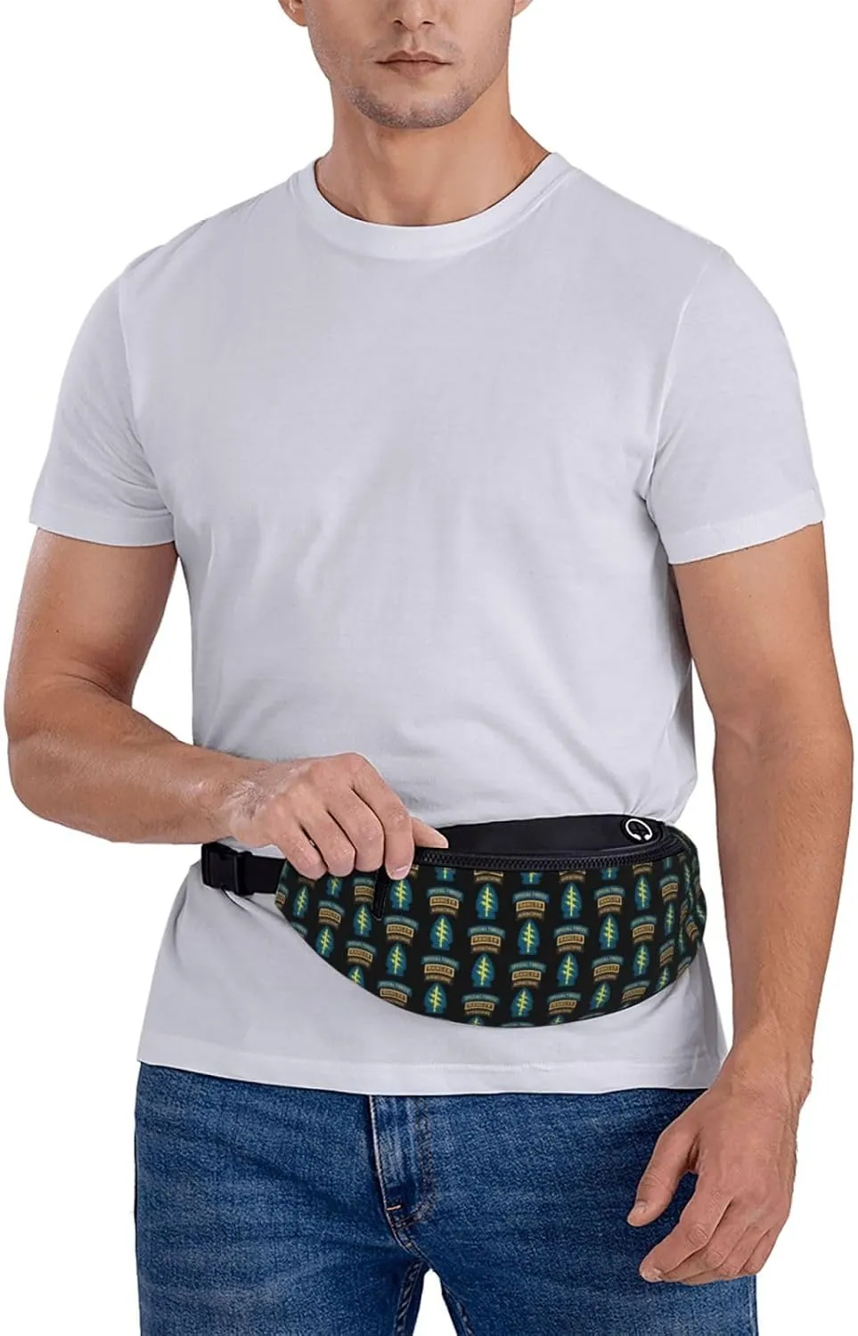 Special Forces Ranger Airborne Fanny Pack Daypack Crossbody Waist Bag For Travel Sports Running Hiking