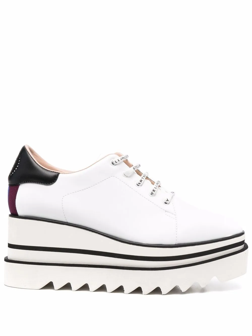 Stella McCartney White Perforated Logo Sneakers