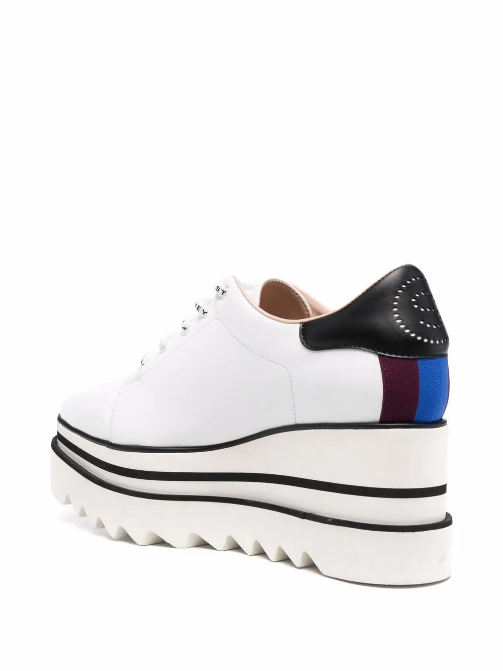 Stella McCartney White Perforated Logo Sneakers