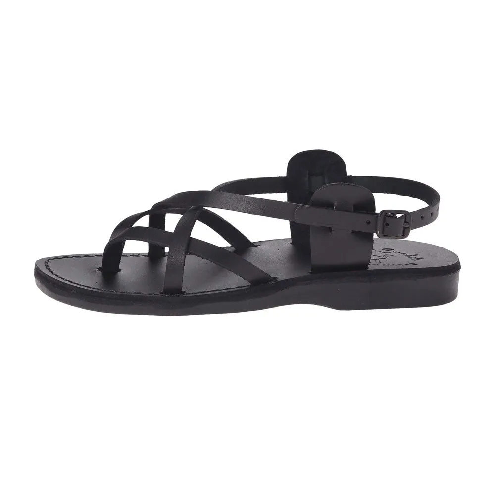 Tamar Buckle - Leather Flip Flop Sandal | Black