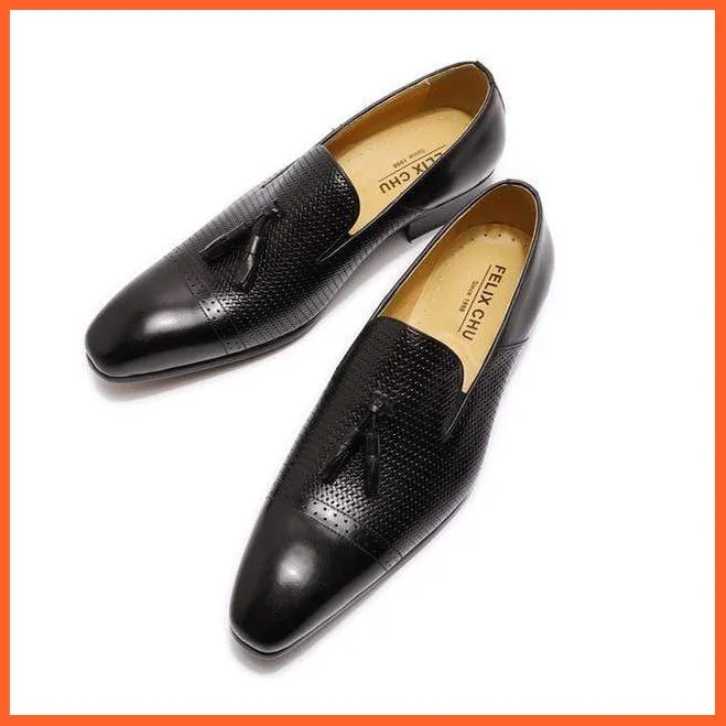 Tassel Loafer Designer Shoes Genuine Leather