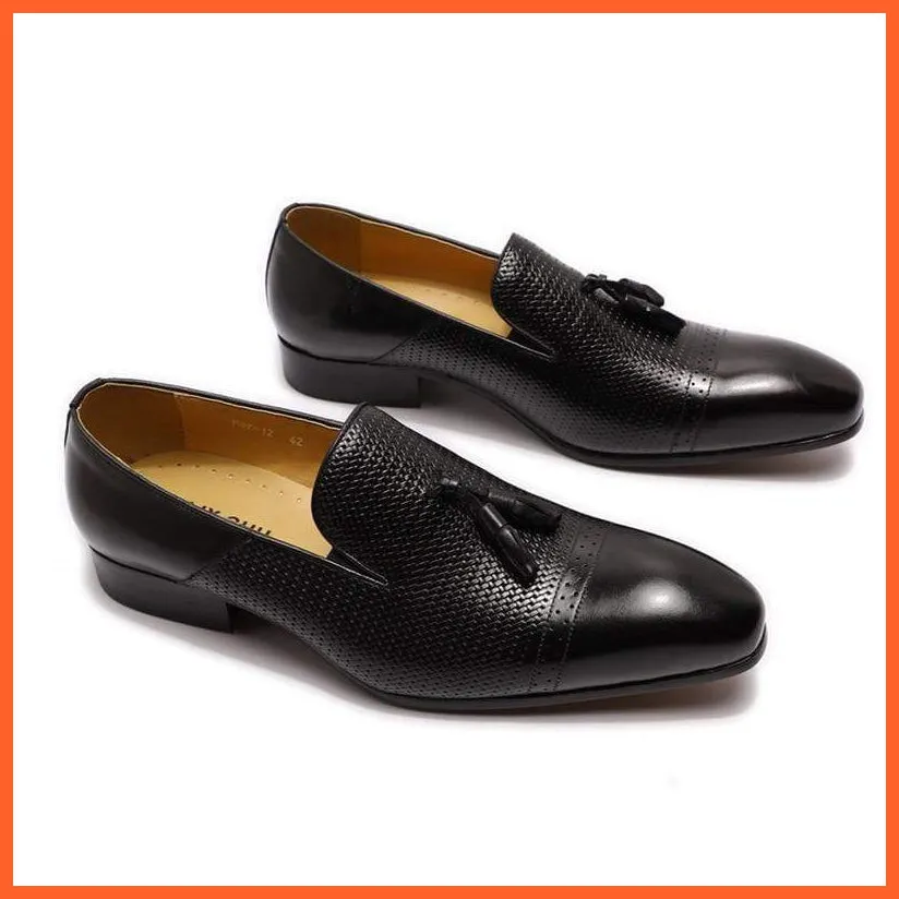 Tassel Loafer Designer Shoes Genuine Leather