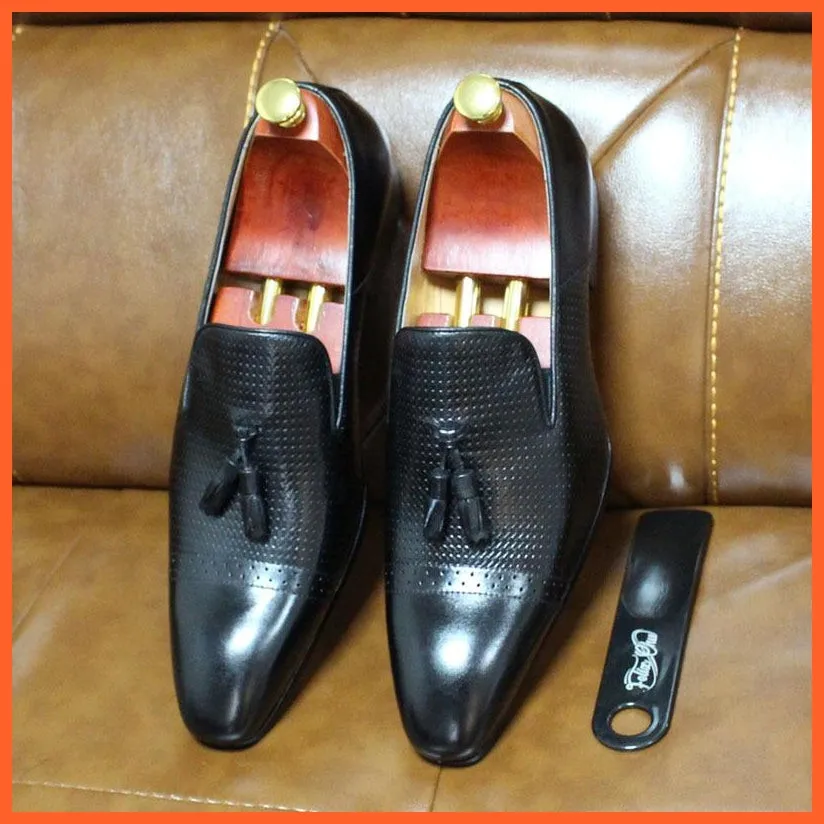 Tassel Loafer Designer Shoes Genuine Leather