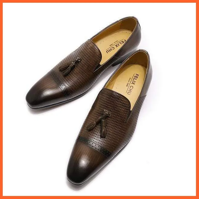 Tassel Loafer Designer Shoes Genuine Leather