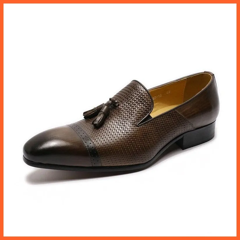 Tassel Loafer Designer Shoes Genuine Leather