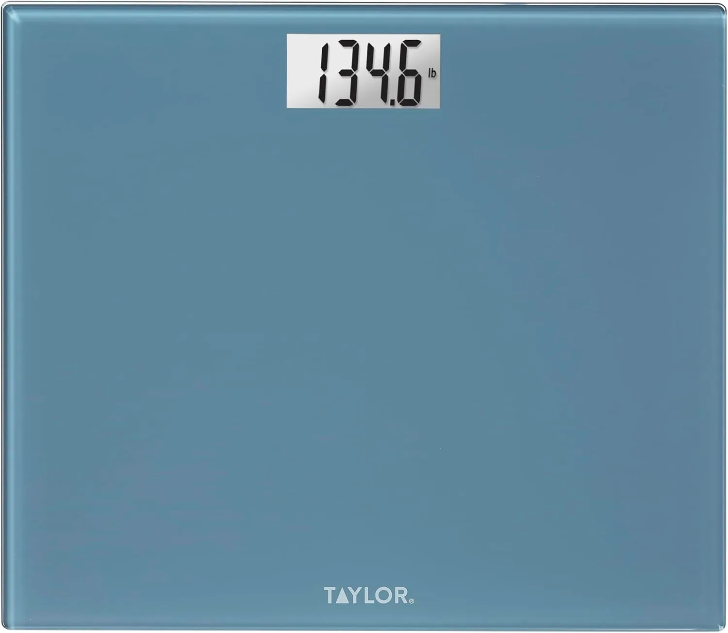 Taylor Digital Extra-Wide Extra High 500lb Capacity Bathroom Scale for Body Weight, Accurate High Precision and Ultra Wide Platform, Digital Weighing Machine for People, Easy-to-Read, Slate Blue
