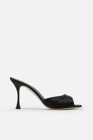 Ustria Open Toe Mule - Black