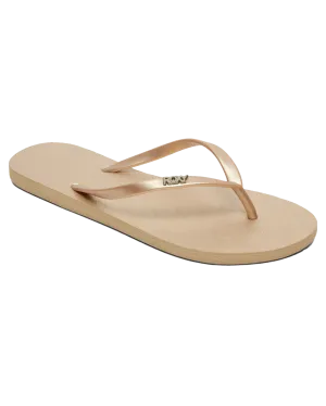 Viva IV Flip Flops in Metallic Gold