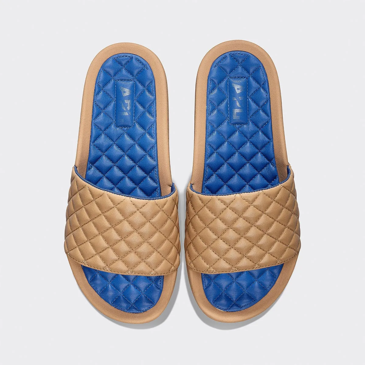 Women's | Lusso Slide | Tan / Cobalt