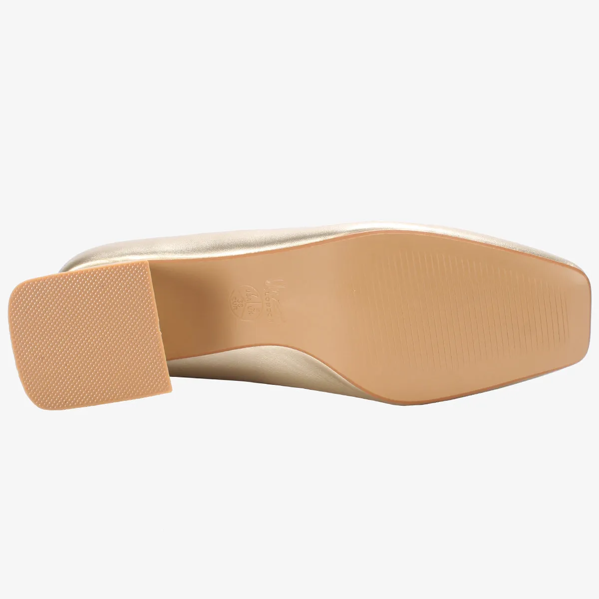 Women's "ARNA" Square Toe Block Heel Courts