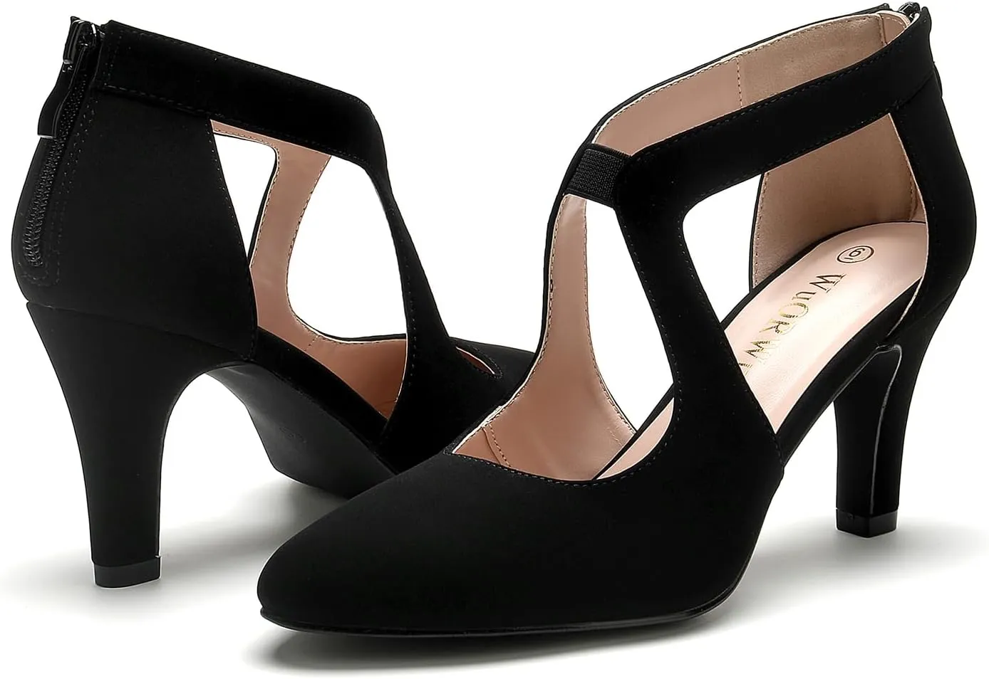 WuORWu Women's Closed Toe Pumps