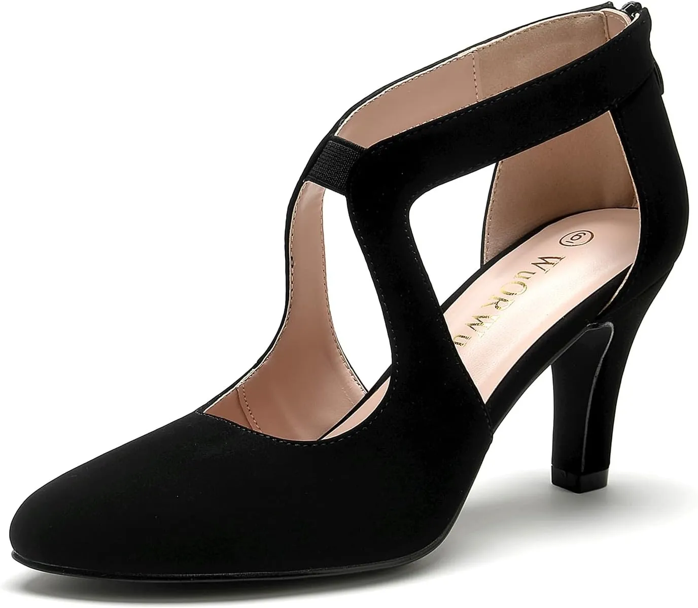 WuORWu Women's Closed Toe Pumps
