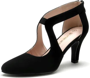 WuORWu Women's Closed Toe Pumps