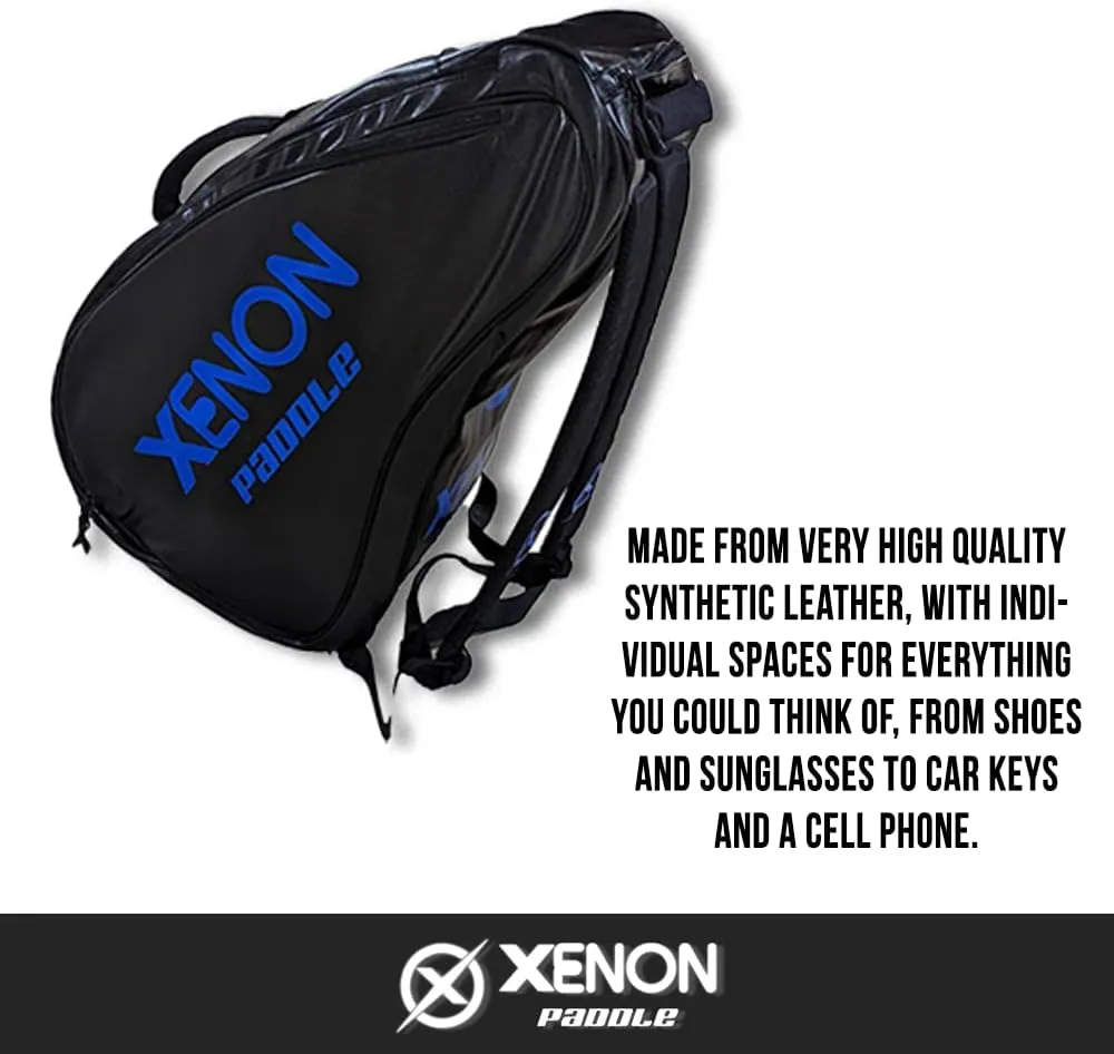 Xenon Platform Tennis Paddle Bag | Men’s & Women’s Backpack | Holds 2 Paddles plus Gear | Ventilated Shoe & Clothing Compartment | Padded Adjustable Shoulder Straps | Grip Handles