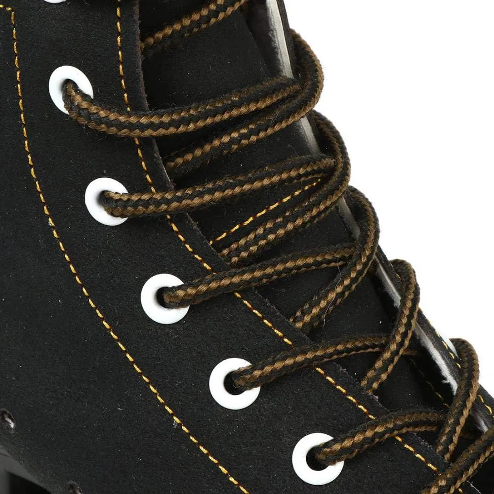 XUDREZ Cowhide Roller Skates for Women and Men High-Top Shoes Double-Row Design,Adjustable Classic Premium Roller Skates