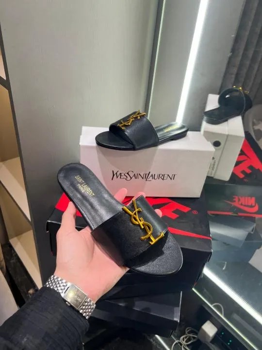 YSL Saint Laurent Premium Flats With OG Box & Dust Bag