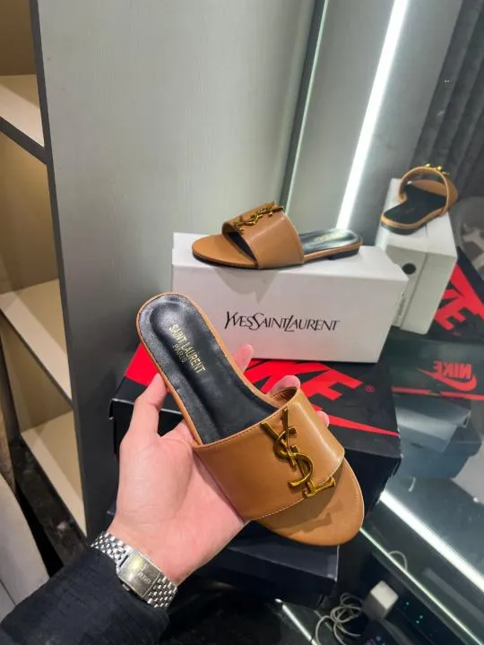 YSL Saint Laurent Premium Flats With OG Box & Dust Bag