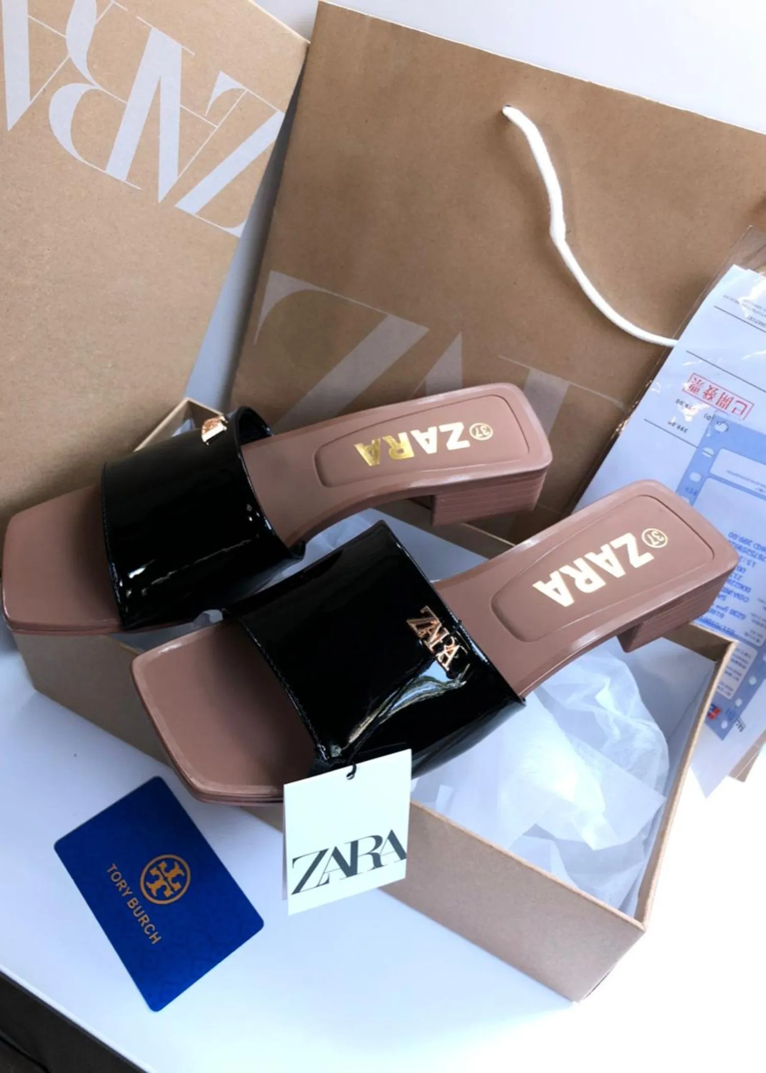 ZARA Brand Slippers For Women's Black